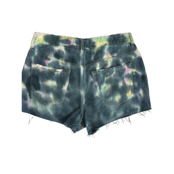 Pacsun High Rise TIE DYE FESTIVAL Denim Jean Shorts | Sz 27 | New! - Picture 3 of 9